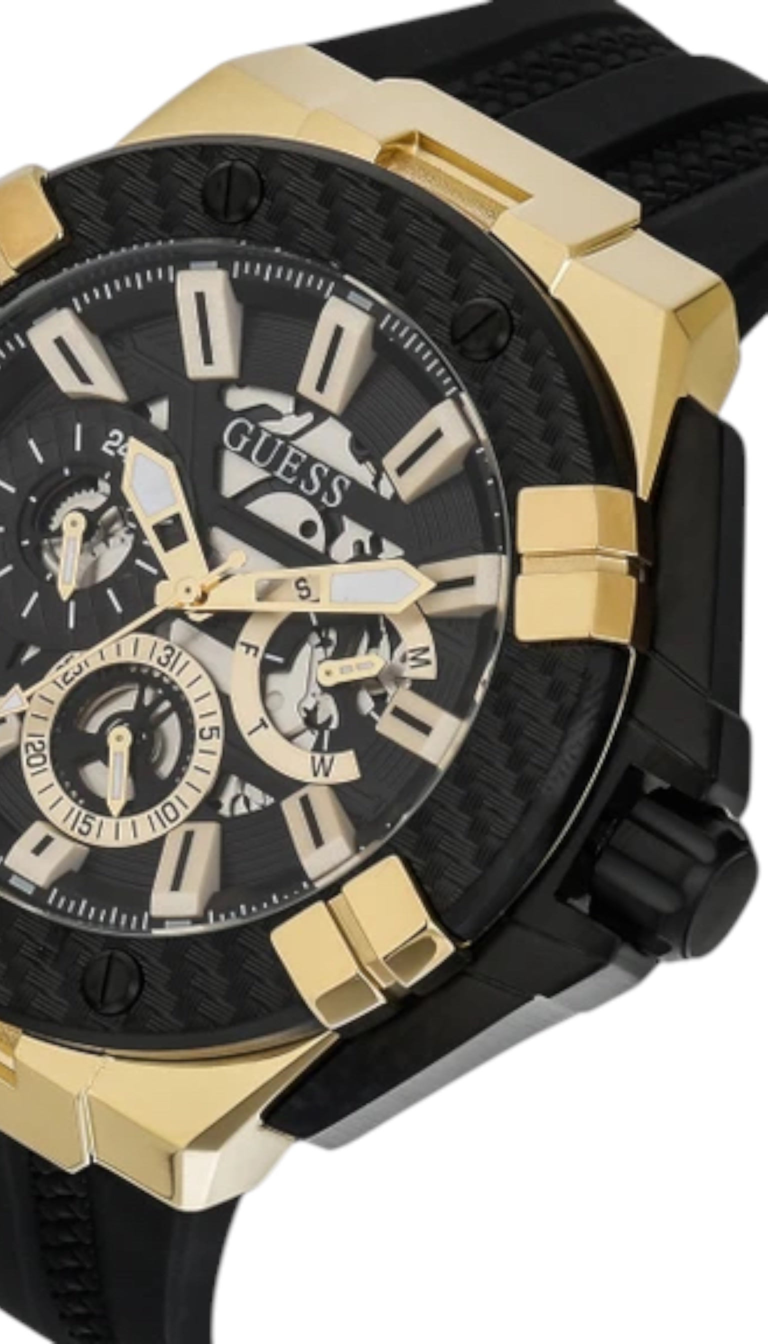 Ceas de bărbați Guess GW0515G2 Negru / Auriu