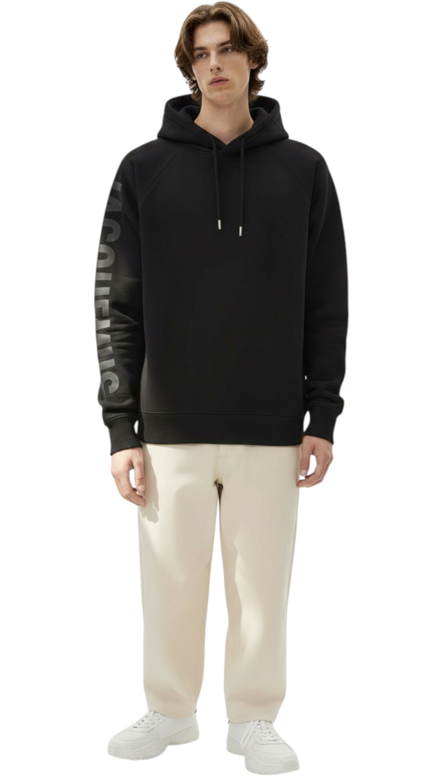 Jacquemus unisex black typo hoodie