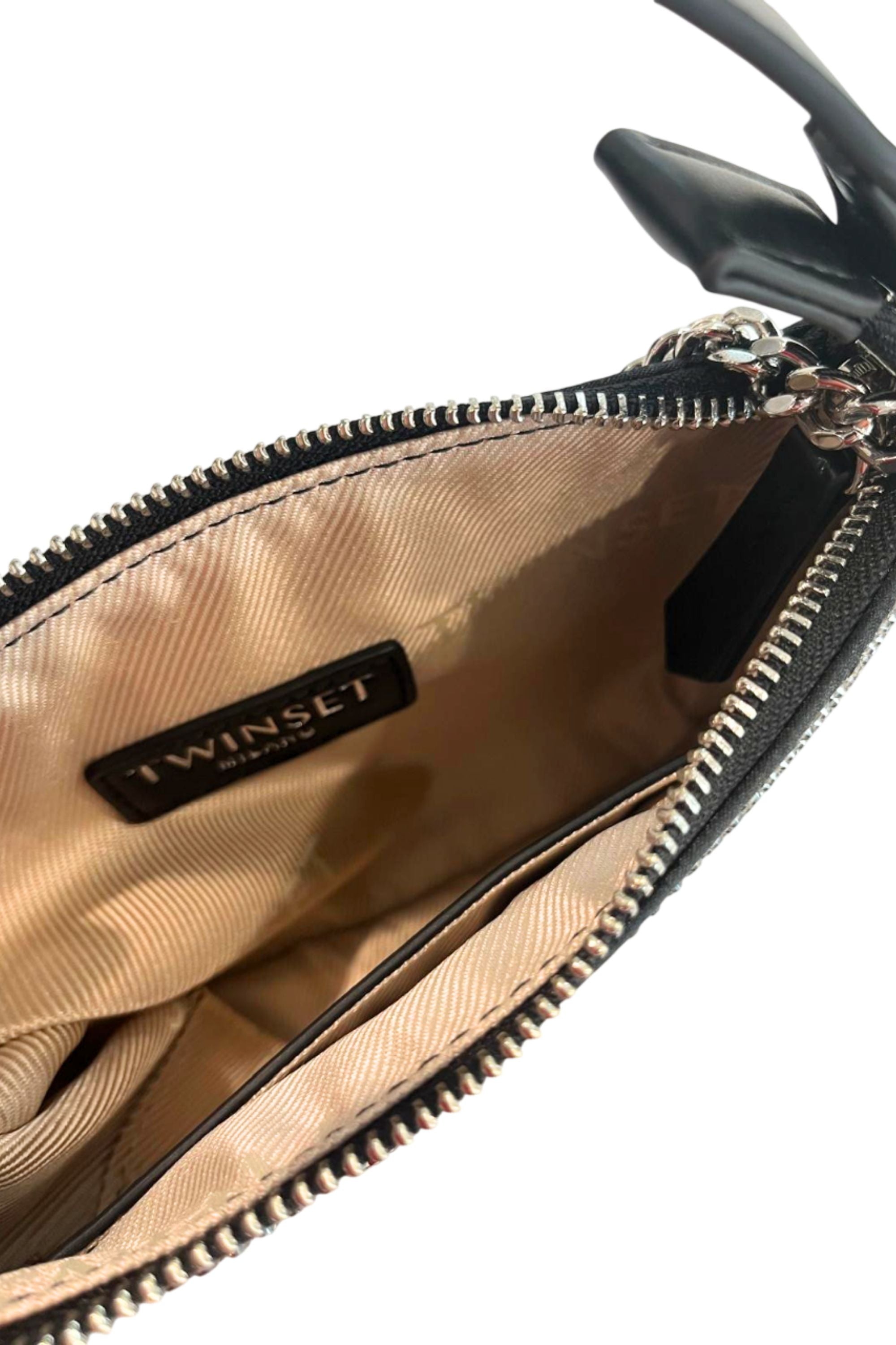 Twinset Sac Bandoulière à Strass Noir