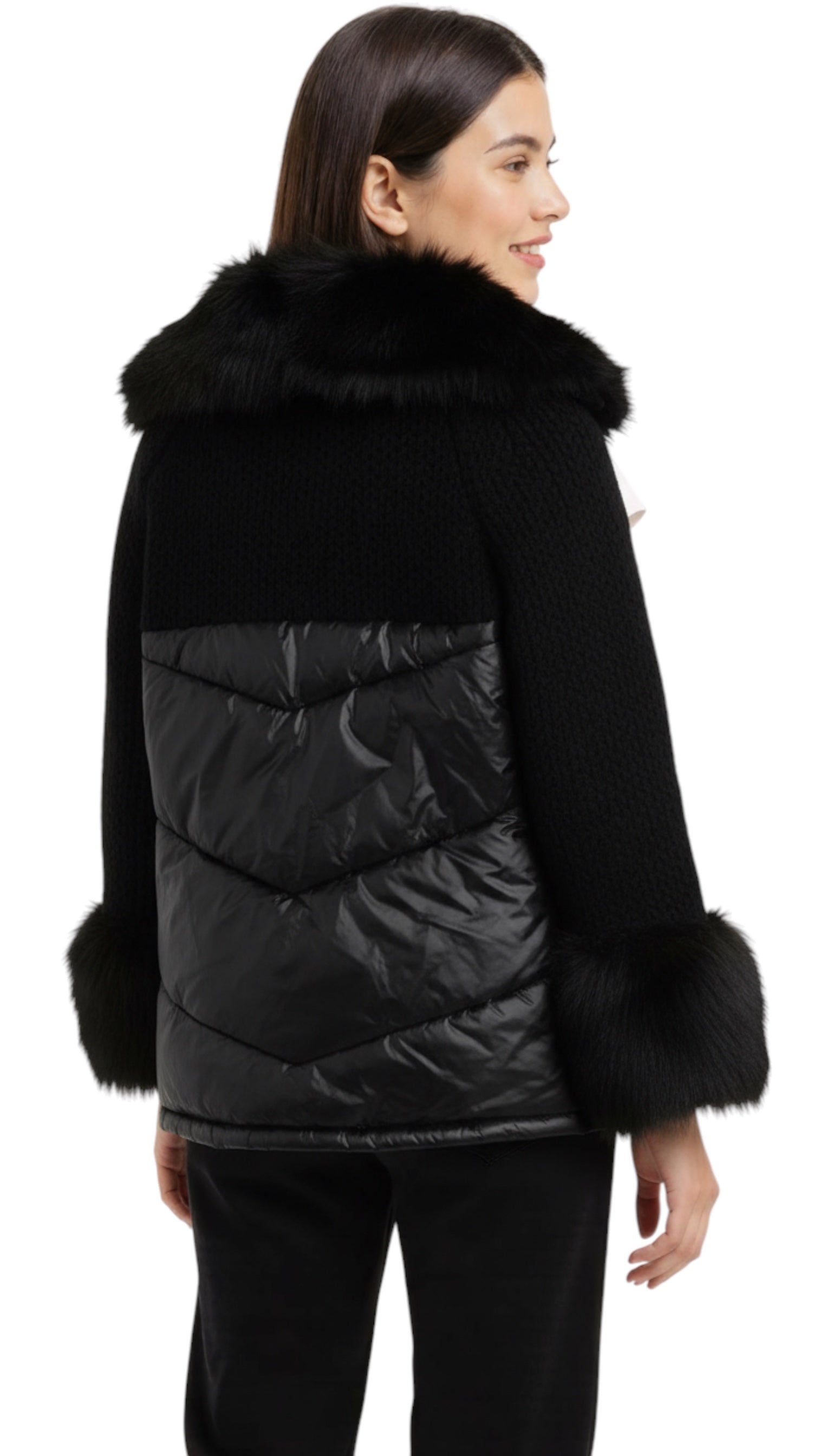 Jachetă pentru fete Guess neagră