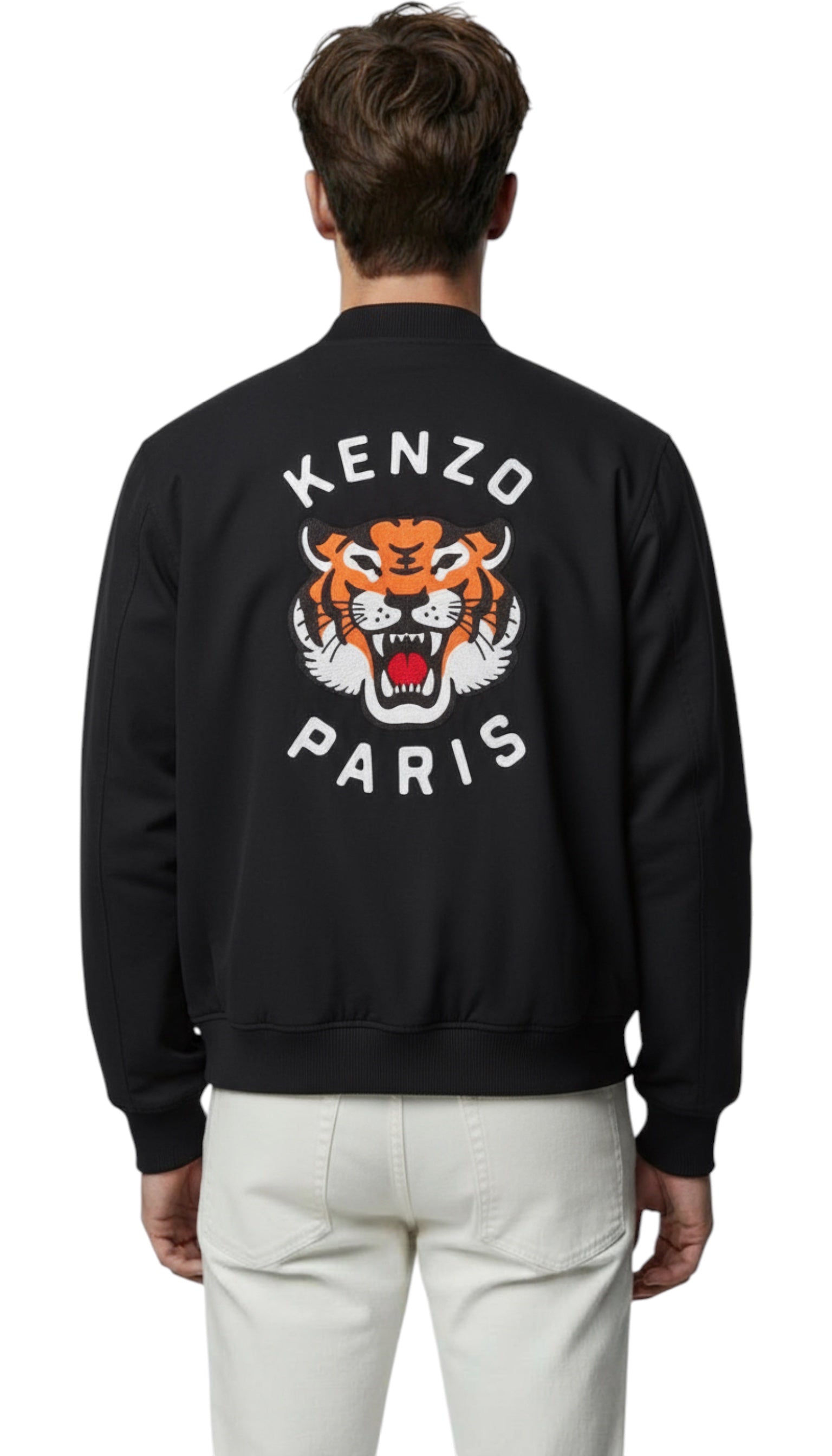Kenzo Tiger Jersey Varsity Men's Jacket, Black 
