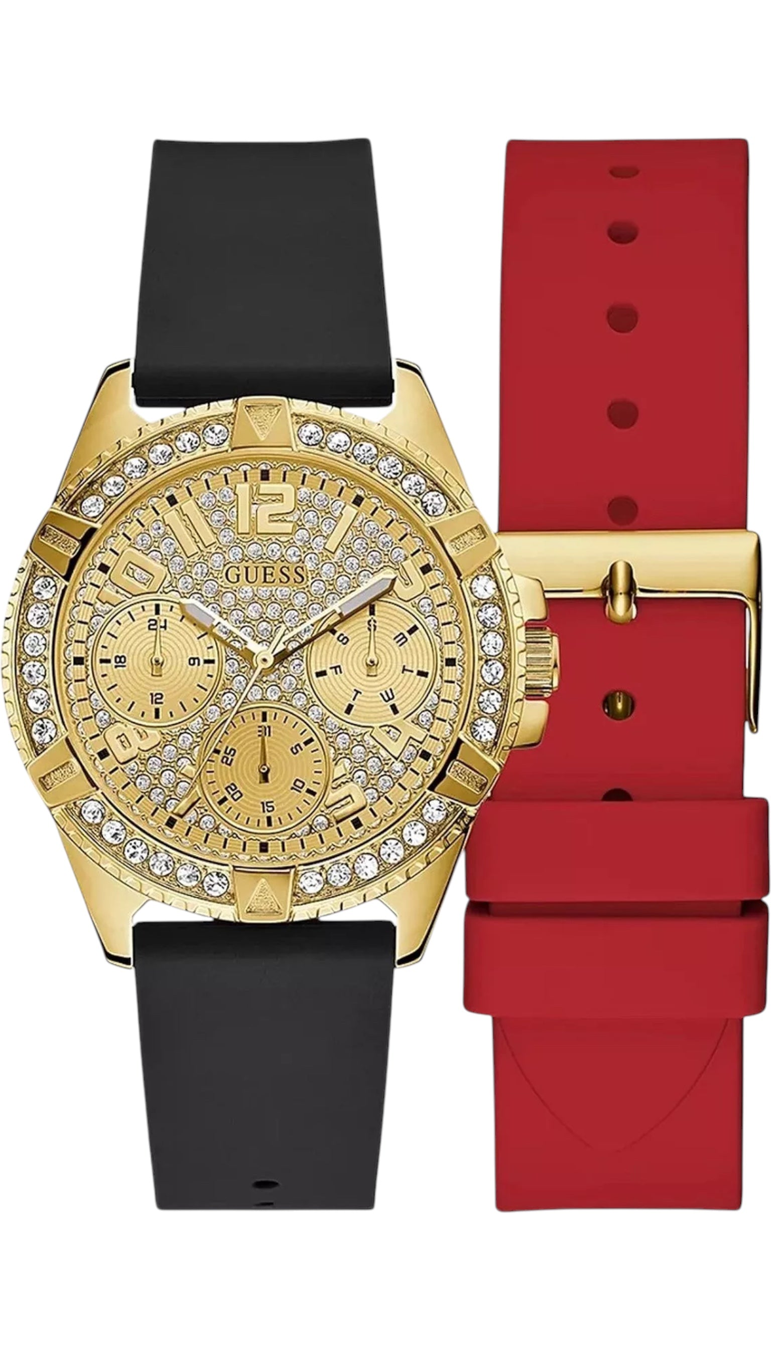 Ceas de damă Guess GW0349L1 Negru / Roșu